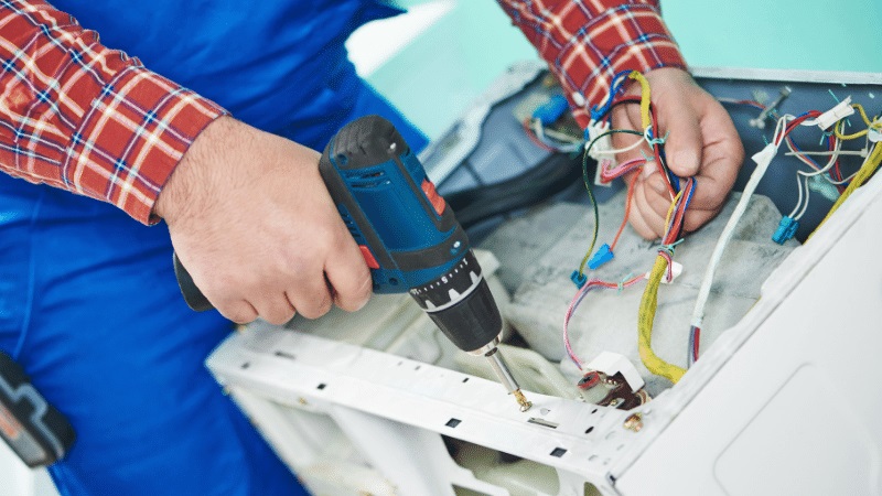 Çamlıdere Fujitsu Fujitsu çamaşır makinesi kart tamiri – Su almama arızası orijinal parça ile giderildi. - Teknik servis örneği